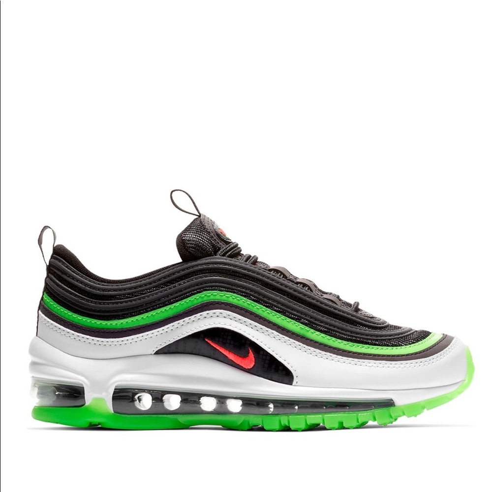 Nike Air Max 97 GS Black Green Women’s Shoes!